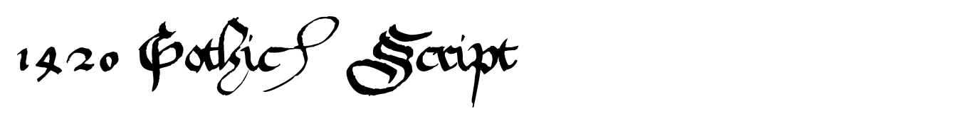 1420 Gothic Script